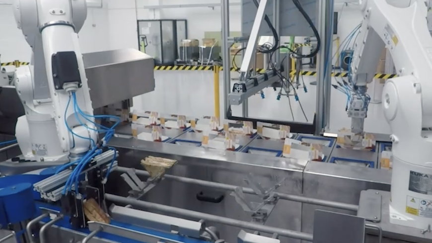 Dank KUKA: KR AGILUS HM verpackt Sand-wiches 